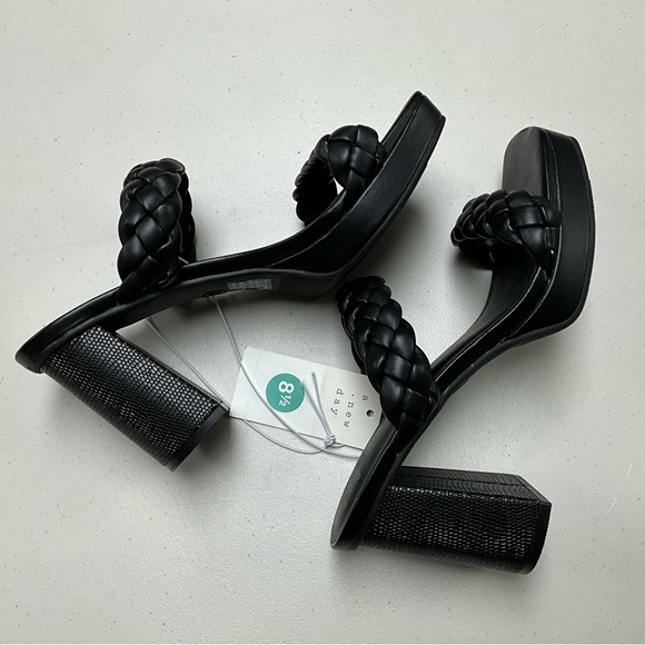 Women Black Tiana Mule Heels - A New Day Size: 8.5 - Picture 8 of 10